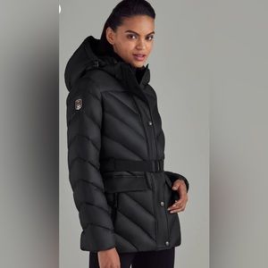 Puffer Down Belted Jacket with belt triple fat goose Brand new never worn